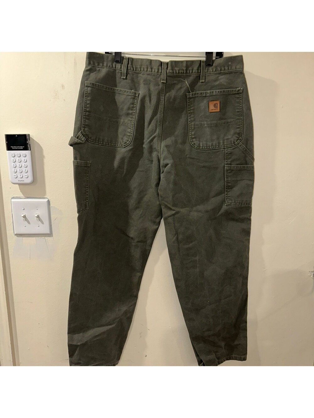 Carhartt Original Dungaree Fit Men’s Size 38x30 Green B11 MOS - Picture 3 of 3